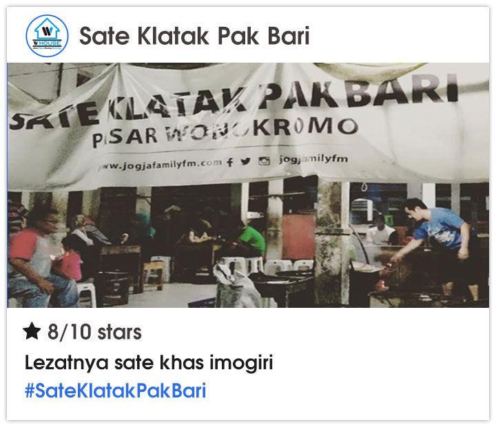 Sate Klatak Pak Bari, Sate Klathak Pak Bari